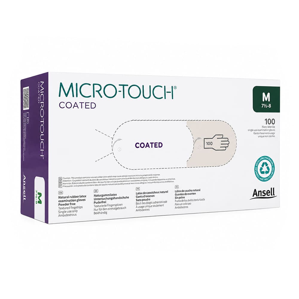 Ansell Micro-Touch Coated, Latex, puderfrei
